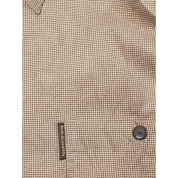 ​Weatherproof Mens XXL Houndstooth Shirt Brown Tech Nylon Shacket GrandpaCore... - Picture 5 of 7
